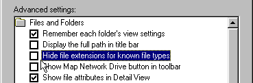 winext_win98_hide_extensions.gif: Windows 98 hide file extensions for known file types